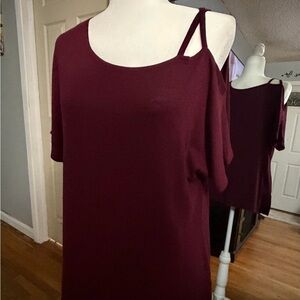Kaileigh Maroon Knit Top